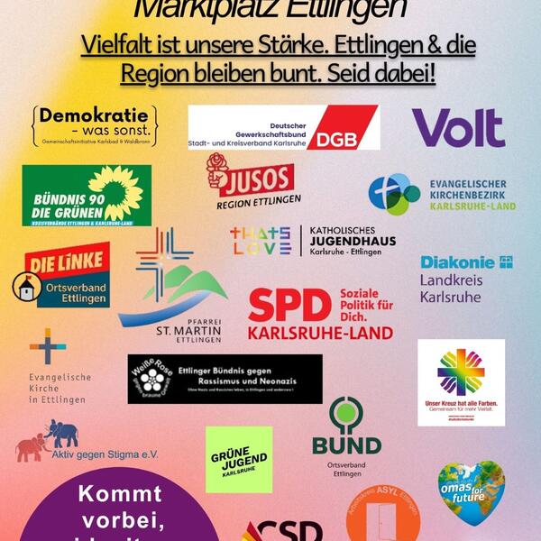 Kundgebung I WIR SIND HIER! I Demokratie I 16. Juli I 19 Uhr I Marktplatz Ettlingen